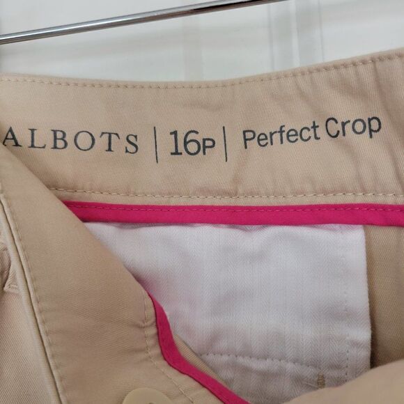 Talbots  Cropped Pants  Beige Bridge size 16p - Picture 4 of 10